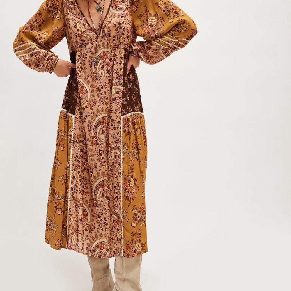 NWT Spell Melody Midi Dress, Wood Stock